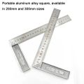 Aluminum Alloy Square Right Ruler Angle 90 Turning Ruler Woodworking Measuring Tool Gauge Angle Square Ruler For Carpenter. 