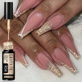 LILYCUTE Reflective Glitter Liner Gel Nail Polish Gold Silver Semi Permanent Soak Off UV Graffiti Stripe DIY Painting Nail Gel. 