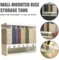 Wall Mounted Rice Separate Bucket Grain Sealed Container Dry Food Dispenser Grain Storage Jar Kitchen Organizer Container Box. 