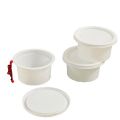 Mini desert Yoghurt Cups white with Lid Set of 50 Cups. 