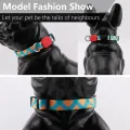 HamshMoc Adjustable Nylon Pet Dog Collar Soft Comfortable Basic Dog Collars with Fashion Pattern Safety Locking Buckle for Small Medium Dogs Walking 3. 