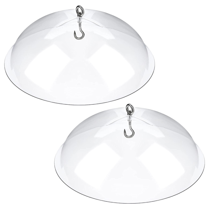 2 Pack Bird Feeders Protective Cover Dome Protective Dome for Hanging Bird Feeders for Garden