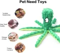 Dog Toys 8 Legs Octopus Soft Stuffed Toy Outdoor Play Interactive Squeaky Dog Toy Squeaky Anti-Stress Paper Chew Teeth. 