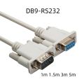 2PCS DB9 serial port cable RS232 connection cable male female cross direct connection COM extension cable 9-pin data. 