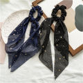 1pcs Chiffon Ponytail Ribbon Shiny Star Bow Hair Scrunchies Knotted Bowknot Hair Ties Elastic Hair Band Hair Accessories. 
