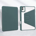 Transparent rotating protective case for Infinix Xpad 20 11 inch Tecno MegaPad SE 11'' with pen slot bracket shell clear flip cover holder. 