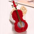Organizer Jewelry box Practical Storage Flocking Violin necklace Mini Women's Earrings display case for Home decor Travel. 
