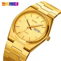 SKMEI New Sports Quartz Clock Male Full Steel Time Week Date Sports Watch Mens Waterproof Sports Wristwatches For Men 9288(Free velvet bag). 