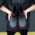 Rain Boots Waterproof Stylish Water Shoes Men's Rain Boots Short Tube Mid Tube Kitchen Anti-Slip Rubber Shoes Lightweight and Extra Thick Summer Rubber Boots. 