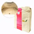 THE MYSU Heavy Duty Canvas Tote Bag - Pink Stripe - 14.5 inches (L) * 3 inches (W) * 16 inches (H). 