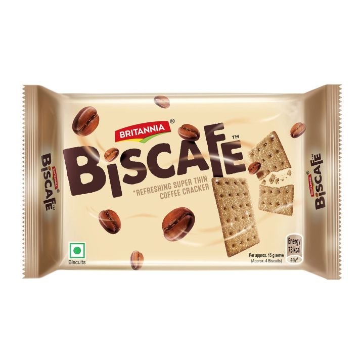 Britannia Biscafe - Super Thin Coffee Cracker | 100 gm | Thin crunchy coffee biscuit (FROM INDIA) SAB