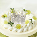 Mini Crown Cake Topper Crystal Pearl Tiara Children Hair Ornaments Kids Birthday Party Cakes Dessert Accessories Elegant Wedding Supplies 1Pcs. 