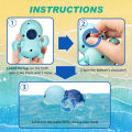 Baby bath toys Little Turtle And Dolphin Swimming Plaything Showering Funny Toys Clockwork Cute Water Gliding Toys Mainan Bayi Mandian. 