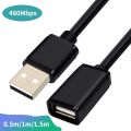 USB Extension Cable Speed USB 2.0 Cable Smart Printer PS4 2.0 to Extender Cord USB Cable. 