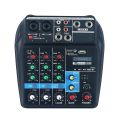 Portable 4-Channel BT Sound Mixing Console Digital Audio Mixer Built-in Reverb Effects for Recording DJ Network Live Broadcast. 