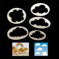5pcs/set Cloud Shape Cookie Cutter Custom Made 3d Printed Fondant Cookie Cutter Biscuit Mold For Cake Decorating Tools New. 