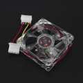 Bewinner 80mm PC Case Fan - Crystal Frame and with Four Blue LED Sleeve Bea g 4-Pin 1300 RPM. 