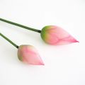 Flower Arrangement PU Artificial Lotus Romantic Lifelike Simulation Lotus Leaf Long Stem Handmade Fake Lotus Branch Garden. 