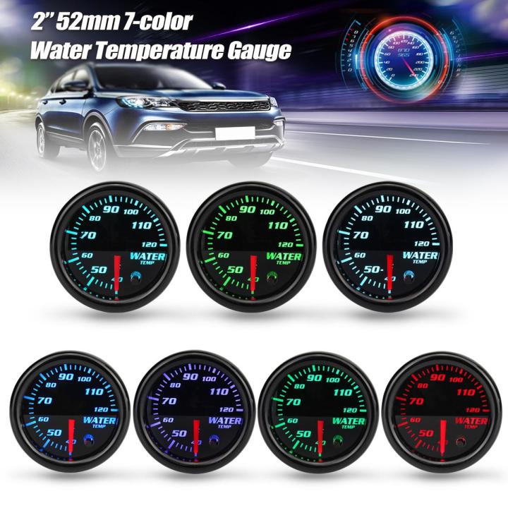New! GlowShift 52mm Black 7 Color Celsius Water Temp Temperature - Foto 5