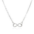 Minimalist Infinity Symbol Pendant Necklace for Women Delicate Silver Color Clavicle Chain Necklace Party Friendship Jewelry. 