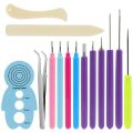 14 Pieces Paper Quilling Tools Slotted Kit,Assorted Sizes Rolling Curling Quilling Needle Pen for Art Craft DIY Paper. 