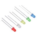 LED Emitting Diode Oxygen Resin Stainless Steel Bright Color 0.12in LED Diode Set for Science Experiment. 