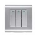 Modular Silver 3Gang 1way Switch. 