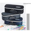 Password Lock Pencilcase Large Capacity Pencil Box Durable Solid Color Pen Holder Office Supply School Stationery. 