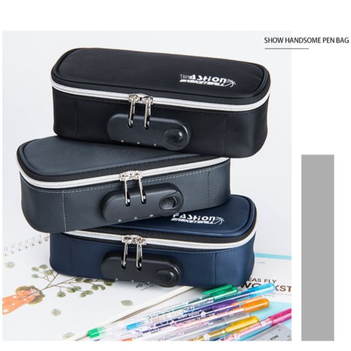 Password%20Lock%20Pencilcase%20Large%20Capacity%20Pencil%20Box%20Durable%20Solid%20Color%20Pen%20Holder%20Office%20Supply%20School%20Stationery%20-%20Image%202