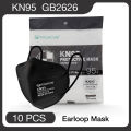 New Powecom Black FFP2 KN95 Mask Filter Face Masks 5 Layer Anti-Pollution Protective Dust Filter Safety Mask GB2626-2019. 