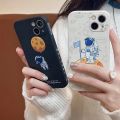 Olige Case For Realme C25Y C21Y C20 C20A C11 2021 C17 7i C15 C11 8 Pro 5 5i 5s 6i C3 C2 NASA Astronaut Camera Protection Soft Silicone Couple Phone Cover 2. 