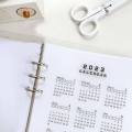 【ZOSR】LG01I9 A5/A6 Useful Office School Refillable Plastic Calendar Loose-leaf Ring Binder Index Divider Notepad Inner Paper Notebook Paging Separator. 