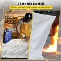 Fire Blanket - White - 1.0M X 1.0M - Emergency Fire Blanket Suppression Blanket, Home Fire Extinguisher Car, Emergency Blankets for Survival Blanket, Fire Blankets Emergency for People. 