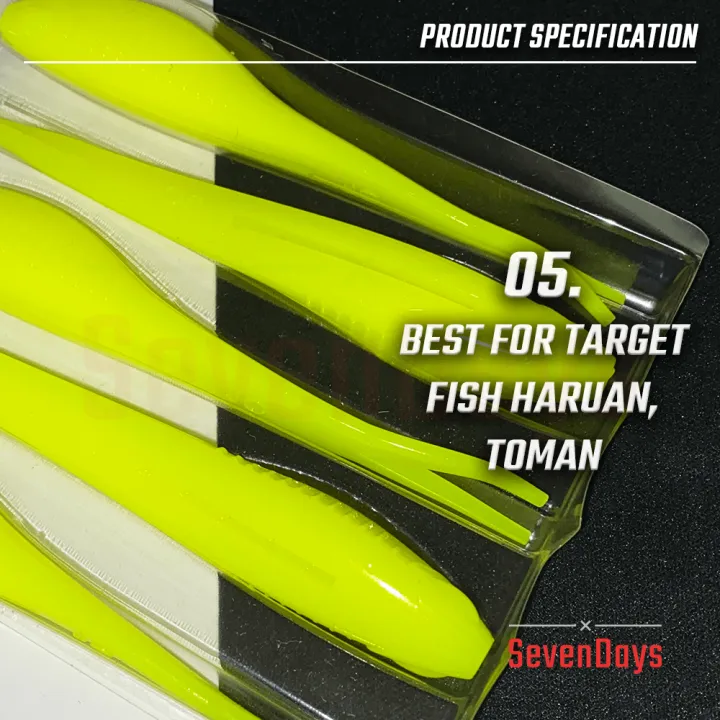 %5B5PCS%5D%20Minilodon%20Soft%20Plastic%2012cm/10g%20Split%20Tail%20Fishing%20Pancing%20Skipping%20Lure%20Toman%20Haruan%20Casting%20Silencer%20Zman%20-%20Image%206