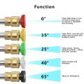 5Pcs Pressure Washer Spray Nozzles 1/4 Quick Connection Spray Tip Set (4.0 Gpm) Multiple Degrees. 
