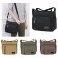 Men And Women Travel Bags Tool Bag Retro Washed Canvas Shoulder Messenger Bag Crossbody Satchel Single Back. 