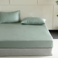 Mulberry Silk Fitted Bed Sheet with Elastic Bands Luxury Mattress Cover Single Double King Queen Size Bed Cover 100/140/200/220. 