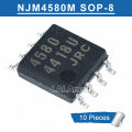 【FOOT SOFA】10pcs NJM4580M SOP8 JRC4580 NJM4580 SOP8 4580 4580M SOP SMD Dual Operational Amplifier new original. 