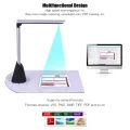 Portable High Speed USB Book Image Document Camera Scanner 5 Mega-pixel HD High-Definition Max. A4 Scanning Size with OCR Function LED Light for Classroom Office Library Bank. 