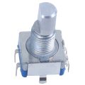 3X 20-Point Shaft Detents Encoder and 360 Degree Rotary with Push Button Blue + Silver. 