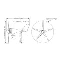 12V 1200W Wind Generator with Charger Controller 5 Blades S-Type Minitype Wind Turbine Generator Kit Clear Energy Windmill for Home Highways Boats. 