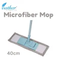 MICROFIBER FLAT MOP WET AND DRY 40CM WITH METAL HANDLE. 