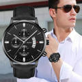 Watch Brand Luxury Male  Watches Minimalist Casual Leather Strap Digital Calendar Wristwatch Men Clock Fashion Men's. 