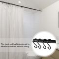Multi-function Metal Shower Curtain Hooks Rust Resistant S Shaped Hangers for Coat Towel Utensil. 