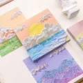 RHS Online 80PCS Oil Painting Landscape Series Memo Pad Sticky Notes Album Diary Journal Decorative DIY Scrapbooking. 