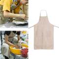 Pottery Apron with Tool Pockets Full Cover Waterproof Kitchen Cooking Adult. 