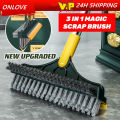 3 IN1 Magic Broom Penyapu Lantai Floor Cleaning Brush Gap Scrub Brush Tile Kitchen Bathroom Glass Toilet. 