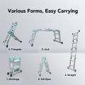 Heavy Duty Ladder Collapsible Ladder Non Slip Design Flexible Use Aluminum Alloy Various Forms 150kg Load Capacity for Outdoor Projects. 