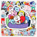 50Pcs/Set ❉ BTS BT21 Series 04 Stickers ❉ DIY Mixed Waterproof Fashion Doodle Decals Stickers. 
