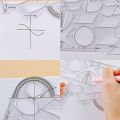 Ellipse Angle Geometric Drawing Template Circle Maker Drawing Ruler Multifunctional Drawing Ruler. 